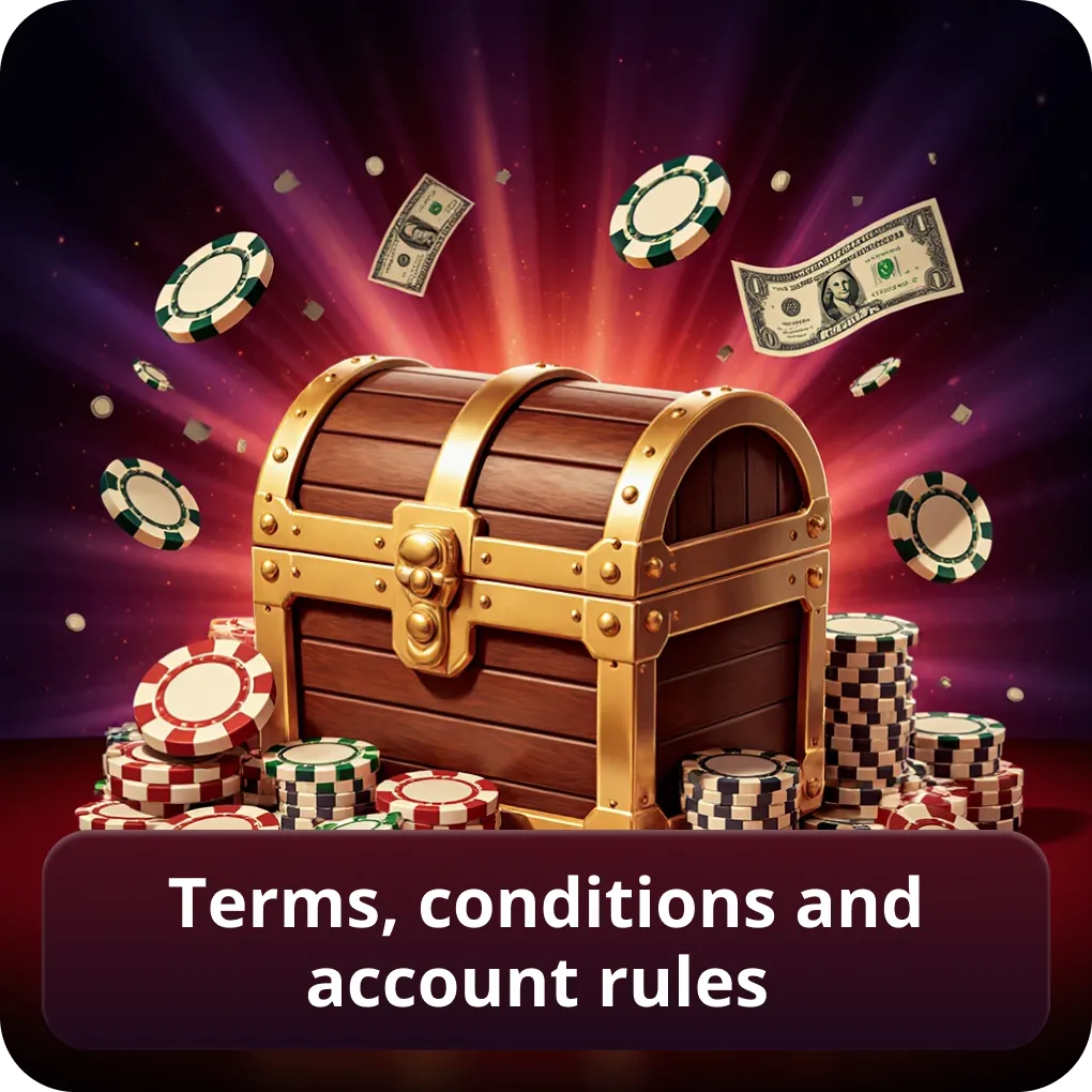 Terms, conditions and account rules